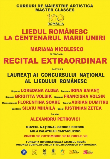 Liedul românesc la Centenarul Marii Uniri